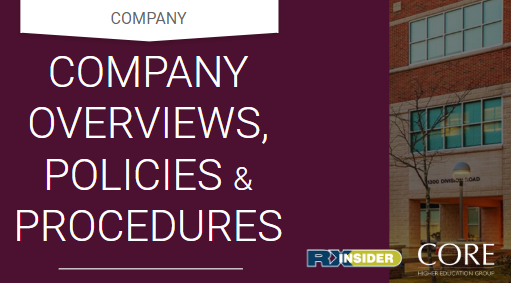 Company Overviews, Policies, Procedures